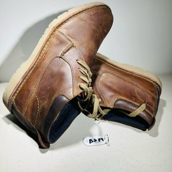 CLARKS Men's VARGO MID Dark Tan Leather Desert Boots. Sz 12M - Picture 1 of 7